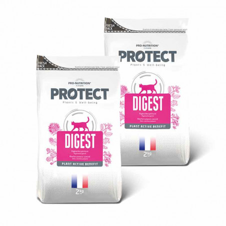  PROTECT CHAT  DIGEST | Croquettes vétérinaires pour chat ayant des troubles digestifs - LOT 2x2kgPro-Nutrition Flatazor 1