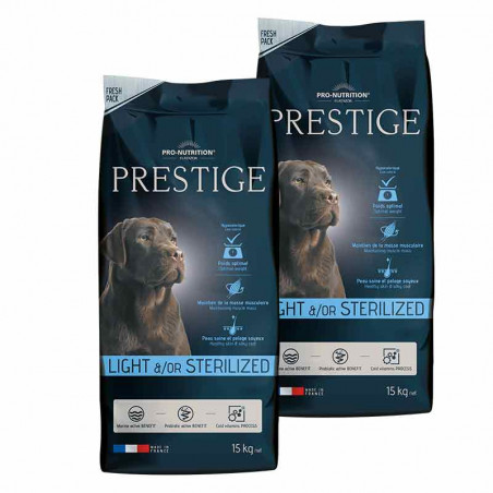 LOT 2X15kg - PRESTIGE LIGHT AND/OR STERILIZED - croquettes chienPro-Nutrition Flatazor 1 LOT 2X15kg - PRESTIGE LIGHT AND/OR STERILIZED - croquettes chienPro-Nutrition Flatazor 1