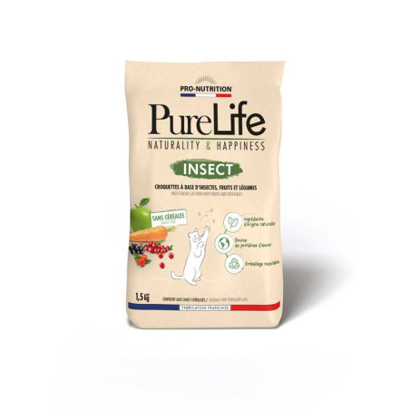  PURE LIFE  CHAT INSECT| Croquettes sans céréales et à base d'insectes pour chatPro-Nutrition Flatazor 1
