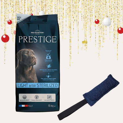 Édition spéciale pour chien - Prestige Light and/or Sterilized 15kg + jouet pour chien