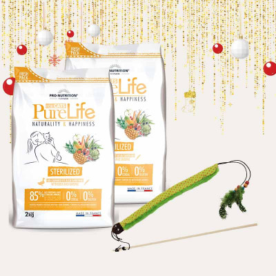 Édition spéciale pour chat - Pure Life for Cats Sterilized 2x2kg + jouet pour chat