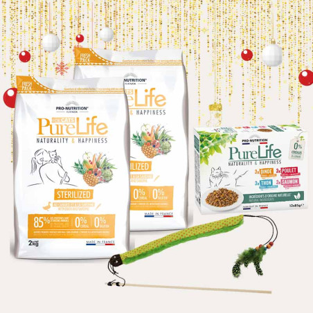 Édition spéciale pour chat - Pure Life for Cats Sterilized 2x2kg bi-nutrition + jouet pour chat 1 Édition spéciale pour chat - Pure Life for Cats Sterilized 2x2kg bi-nutrition + jouet pour chat 1