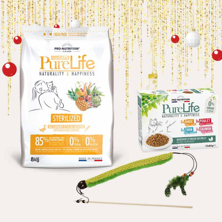Édition spéciale pour chat - Pure Life for Cats Sterilized 8kg bi-nutrition + jouet pour chat 1 Édition spéciale pour chat - Pure Life for Cats Sterilized 8kg bi-nutrition + jouet pour chat 1