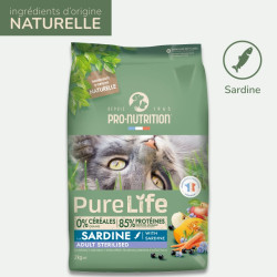 PURE LIFE  CHAT  STERILISED SARDINE | Croquettes sans céréales pour  chat stérilisé à la sardine
