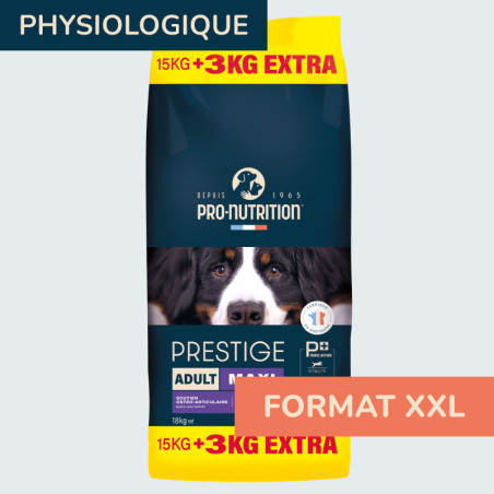  PRESTIGE CHIEN ADULT MAXI | Croquettes pour grand chien - 15+3Kg offertsPro-Nutrition Flatazor 1