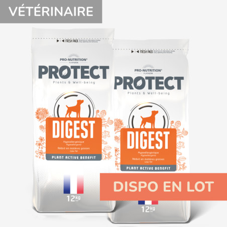  PROTECT CHIEN  DIGEST | Croquettes vétérinaires pour chien sujet aux troubles digestifs - LOT 2x2kgPro-Nutrition Flatazor 1