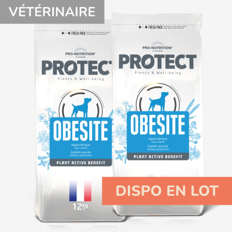  PROTECT CHIEN  OBESITE | Croquettes vétérinaires pour chien ayant tendance à l'embonpoint - LOT 2x12kgPro-Nutrition Flatazor 1