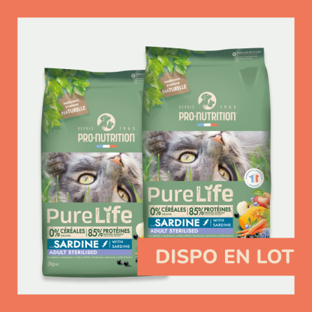  PURE LIFE  CHAT  STERILISED SARDINE | Croquettes sans céréales pour  chat stérilisé à la sardinePro-Nutrition Flatazor 4