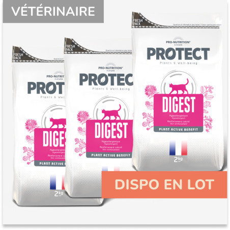  PACK DÉCOUVERTE 3x2kg - PROTECT CHAT DIGEST- Croquettes chat présentant des problèmes digestifsPro-Nutrition Flatazor 1