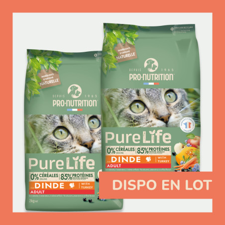  PURE LIFE CHAT ADULT  DINDE | Croquettes sans céréales pour  chat  à la dindePro-Nutrition Flatazor 4