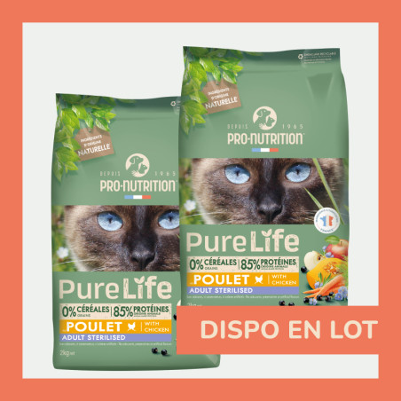  PURE LIFE  CHAT  STERILISED POULET | Croquettes sans céréales pour  chat stérilisé au pouletPro-Nutrition Flatazor 4