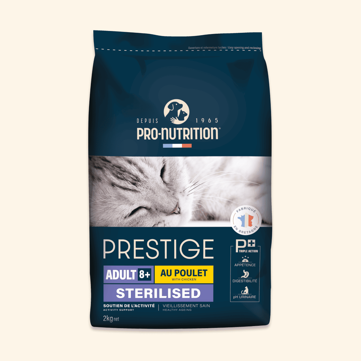 Comparer les prix de PRESTIGE CHAT ADULT 8+ AU POULET STERILISED| Croquettes pour chat sénior au poulet - Pro Nutrition - Flatazor