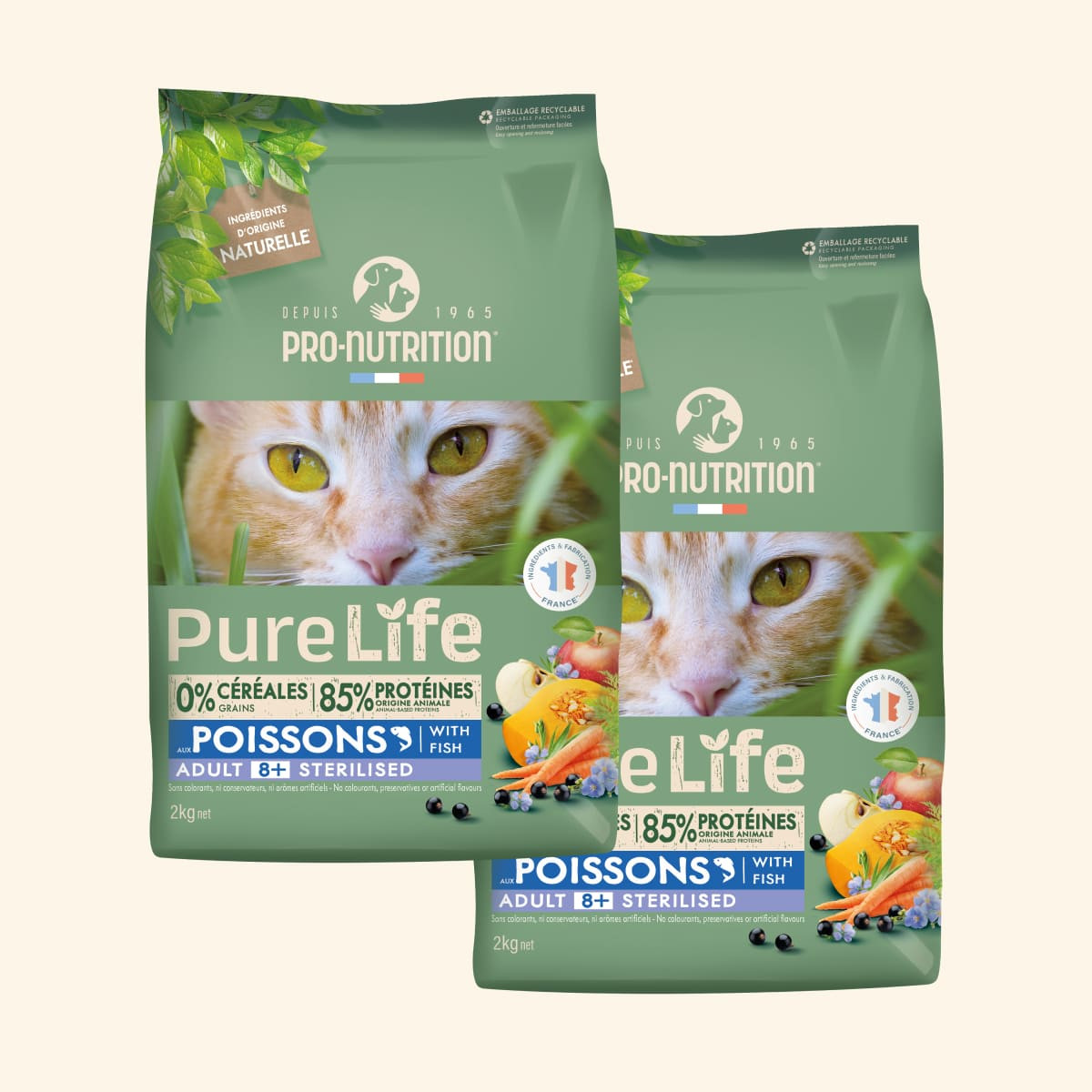 Meilleurs prix pour PURE LIFE CHAT ADULT 8+ POISSONS | Croquettes sans céréales pour  chat senior aux poissons 2kg  - Pro Nutrition - Flatazor