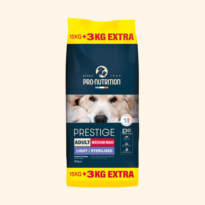  Adult Medium Maxi Light / Sterilised |Chien adulte stérilisé et/ou ayant tendance à l’embonpoint, de moyenne et grande taillePr