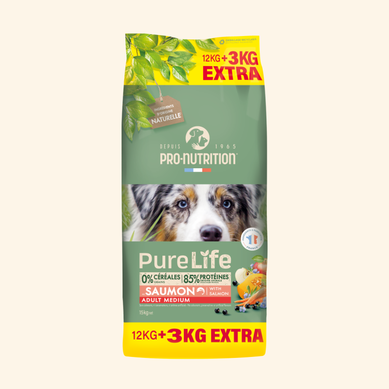  Adult Medium - Saveur Saumon | Chien adulte de taille moyennePro-Nutrition Flatazor 1