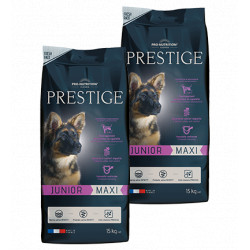 LOT 2X15kg - Croquettes chiots et jeunes chiens - Prestige Junior Maxi