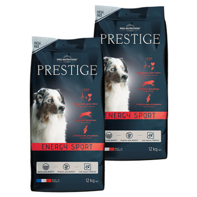 LOT 2X12kg - Croquettes chien sportif - Prestige Energy Sport