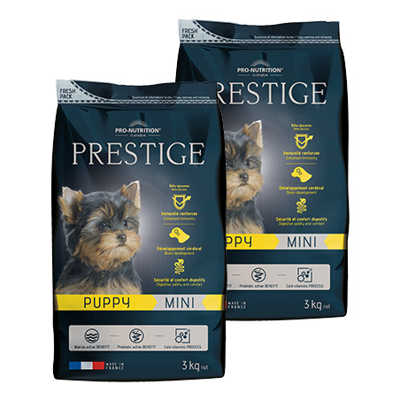PACK DÉCOUVERTE 2X3kg - Croquettes chiots - Prestige Puppy MiniPro-Nutrition Flatazor 1 PACK DÉCOUVERTE 2X3kg - Croquettes chiots - Prestige Puppy MiniPro-Nutrition Flatazor 1