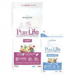 PURE LIFE - PROMO SPECIALE - CROQUETTES  CHIOT "PACK TRANSITION ALIMENTAIRE ADULTE"