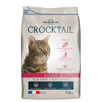 Echantillon 80gr - CROCKTAIL ADULT DINDE - croquettes chat