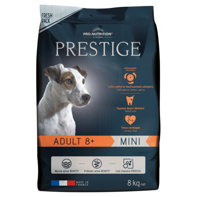 Echantillon 80gr - PRESTIGE ADULT 8+ MINI - croquettes chien de petite taille