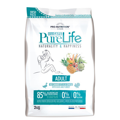 Echantillon 80gr - PURE LIFE FOR CATS ADULT- Croquettes chat sans céréale