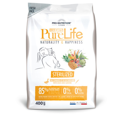 Echantillon 80gr - PURE LIFE FOR CATS STERILIZED - Croquettes chat sans céréale
