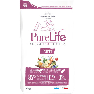 Echantillon 80gr - PURE LIFE PUPPY - Croquettes sans céréale chiot et femelle gestante ou en lactation