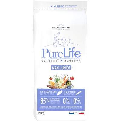 Echantillon 80gr - PURE LIFE MAXI JUNIOR - Croquettes sans céréale chiot de grande taille