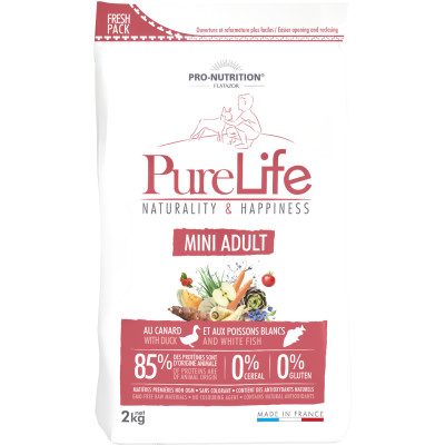 Echantillon 80gr - PURE LIFE MINI ADULT - Croquettes sans céréale chien