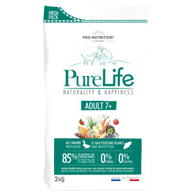 Echantillon 80gr - PURE LIFE ADULT 7+ - Croquettes chien sans céréale