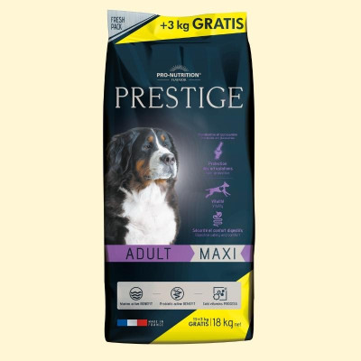 15+3Kg offerts - PRESTIGE ADULT MAXI - CROQUETTES CHIEN