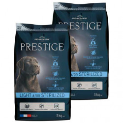 PACK DÉCOUVERTE 2X3KG - PRESTIGE LIGHT AND/OR STERILIZED - CROQUETTES CHIEN