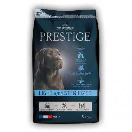 LOT 2X15kg - PRESTIGE LIGHT AND/OR STERILIZED - croquettes chienPro-Nutrition Flatazor 3 LOT 2X15kg - PRESTIGE LIGHT AND/OR STERILIZED - croquettes chienPro-Nutrition Flatazor 3
