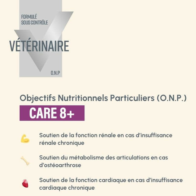  Care 8+ | Chat adulte ou âgé avec troubles de la fonction rénale, ostéo-articulaires ou cardiaquesPro-Nutrition Flatazor 5